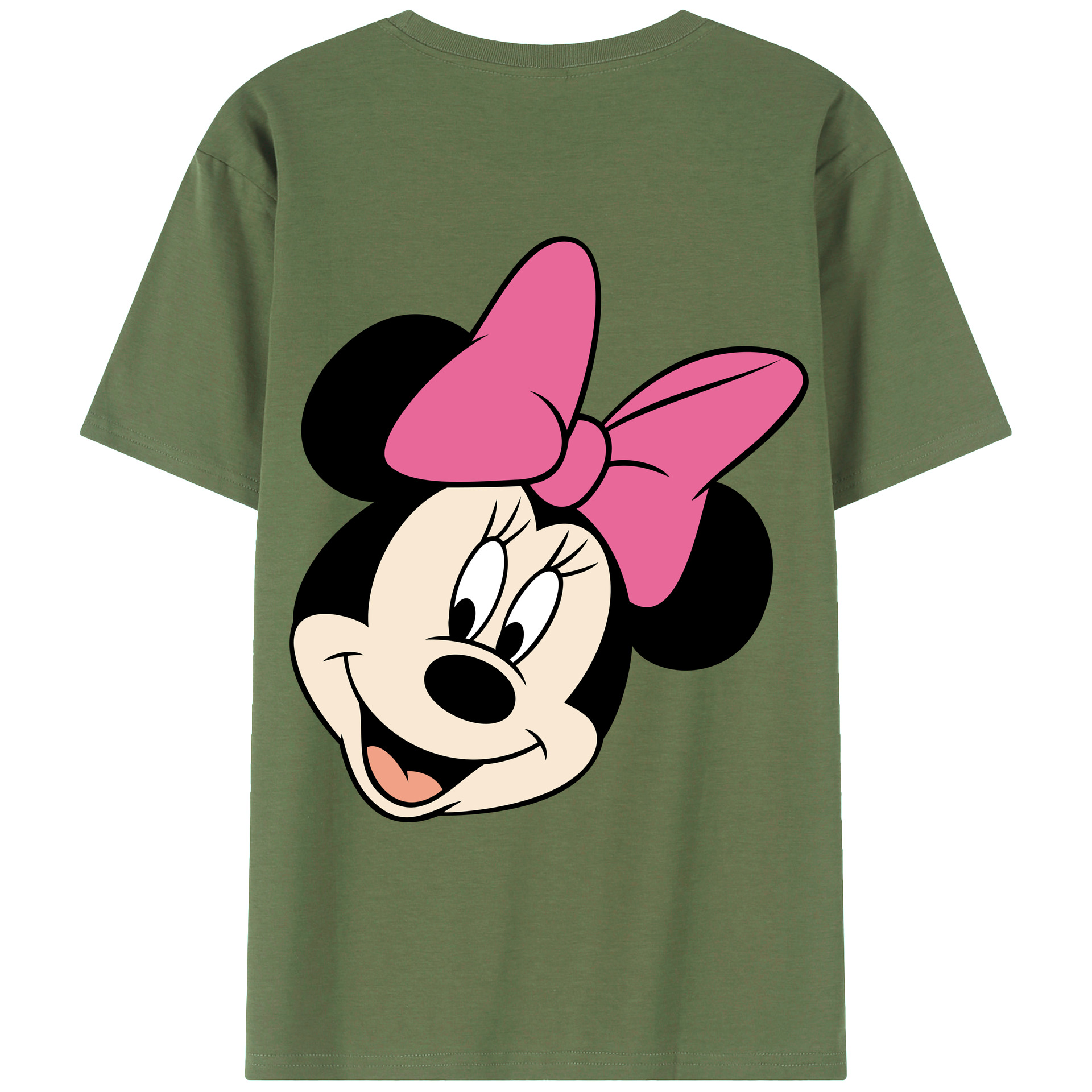 ミッキーマウス Mickey Mouse 綿100％ メンズ半袖Tシャツ（バックプリント） 通気性